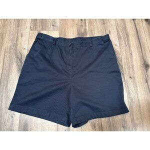 L.L. Bean Womens Classic Fit Navy Blue Cotton Shorts Size 16 NormCore GoreCore